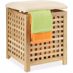 Cetabouret avec espace de rangement est particulièrement adapté aux petitessalles de bain. Il peut être utilisé comme un pani ...