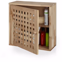 Cette petite armoire de salle de bain avec porte quadrillée décorative est la solution idéale pour les petites salles de bain ...