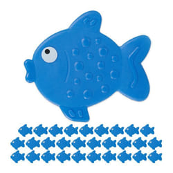 Autocollants de salle de bain antidérapant lot de 30 Design poissons avec ventouses enfants bleu