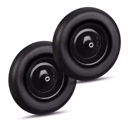 Roue de brouette 4.80 4.00-8 lot de 2 roue caoutchouc secours 6 adaptateurs pneu diable 100kg de charge noir