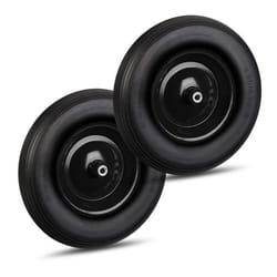 Roue de brouette 4.80 4.00-8 lot de 2 roue caoutchouc secours 6 adaptateurs pneu diable 100kg de charge noir