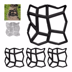 Moule de plâtre lot de 4 9 chambres pavés pour jardin moule pour béton noir HlP 4x42x42 cm