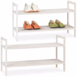 Cette étagère à chaussure pratique en lot de 2 offre un espace de rangement pour vos chaussures - dans l’entrée, le dressing ...