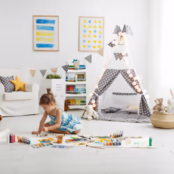 Relaxdays - bibliothèque enfants, hlp : 124 x 50,5 x 15 cm, 4 étagères, mdf, range-livres marin pour enfants, blanc / bleu