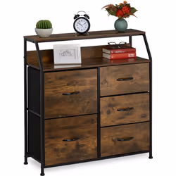 Gagnez de la place grâce aux 5 tiroirs et aux 2 surfaces. Agrémentez les surfaces à l’aide de plantes ou de bibelots et range ...