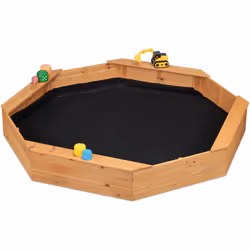 Avec ce bac à sable octogonal, votre jardin deviendra une aire de jeux qui fera la joie de vos petits ! Le contact avec le sa ...