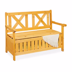 Relaxdays 10038653, Naturel, Bois, Bois, 180 kg, 1060 x 430 x 235 mm, 2 siège(s), 1150 mm