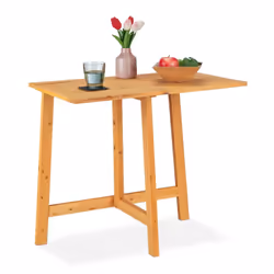 Cette jolie table en bois pliante représente une alternative idéale aux tables lourdes et volumineuses. Grâce à sa fonction p ...