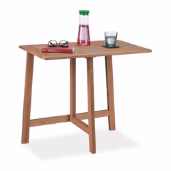 Relaxdays 10038660, Marron, Bois, Forme rectangulaire, 3 pieds, 2 personne(s), 800 mm