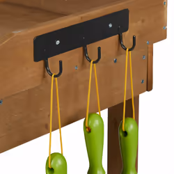 Relaxdays Table pour plante avec roulettes, bac et tiroir, pour le jardin, bois, plastique, HLP: 120 x 97 x 49 cm, brun - Vue supplémentaire 6