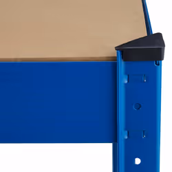Relaxdays - tabli, 2 surfaces ajustables, système emboîtement, table de travail atelier, acier, hlp 90,5x141x61 cm, bleu - Vue supplémentaire 6