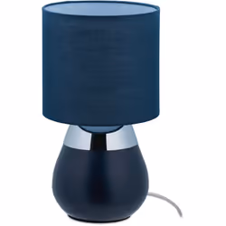 Avec cettelampe de table moderne, faites entrer chez vous un accessoire élégant. La lampetactile avec un socle en fer et abat ...