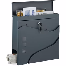 Moderne etélégante, cette boîte aux lettres avec compartiment à journaux est adaptée àtout type de façade. Son designanthraci ...