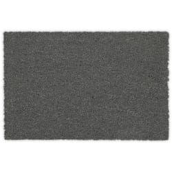 Relaxdays - Paillasson coco, 40x60 cm, tapis d'entrée décoratif, intérieur, extérieur, antidérapant, rectangulaire, gris