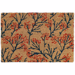 Ce tapis de porte décoratif avec motif de branches s'adapte sans problème dans votre entrée. Grâce aux fibres de coco naturel ...