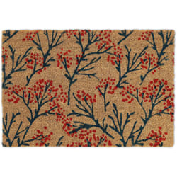 Relaxdays - Paillasson coco, motif avec branches, 40x60 cm, tapis de porte antidérapant, intérieur, extérieur, coloré