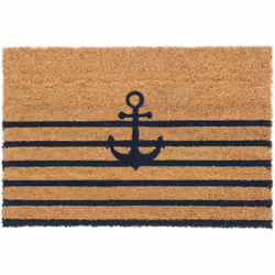Ce paillasson original séduit non seulement par son motif d'ancre maritime, mais aussi par sa fonctionnalité. Le revêtement e ...