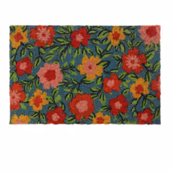 Ce paillasson d'entrée avec un motif de fleurs décoratif s'adapte sansproblème dans votre entrée. Grâce aux fibres de coco na ...