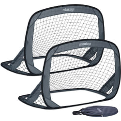 Relaxdays - But de foot pop up en lot de 2, cage pliable pour le jardin, avec sac de transport, HxLxP : 78x121x80 cm, gris