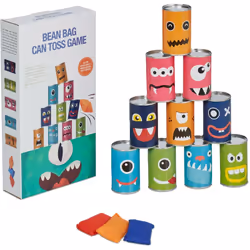 Donnez à votre maison un air de fête foraine avec ce jeu de lancer de boîtes. Empilez les 10 boîtes de conserves en forme de  ...
