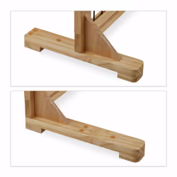 Barrière de sécurité, extensible, escaliers et portes, HxL : env. 56x70-115 cm, pour enfants & chiens, nature - Relaxdays - Vue supplémentaire 6
