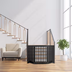 Barrière de sécurité non fixe, porte, pliable, pieds, h x l : 70 x 154 cm, pour enfants et chiens, noire - Relaxdays