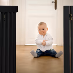 Barrière de sécurité non fixe, porte, pliable, pieds, h x l : 70 x 154 cm, pour enfants et chiens, noire - Relaxdays