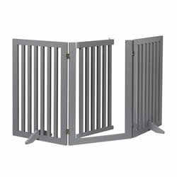Barrière de sécurité non fixe, porte, pliable, pieds, h x l : 70 x 154 cm, pour enfants et chiens, grise - Relaxdays