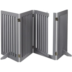 Relaxdays - Barrière de sécurité non fixe, porte, pliable. pieds, h x l : 70x207 cm, pour enfants et chiens, grise