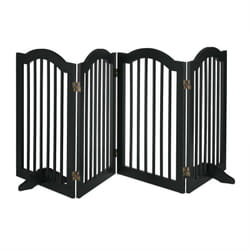 Relaxdays - Barrière de Sécurité Non Fixe, Pliable, avec Pieds, h x l : 92 x 205 cm, pour Enfants et Chiens, Noire