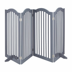 Barrière de sécurité non fixe, pliable, avec pieds, h x l :92 x 205 cm, pour chiens et enfants, grise - Relaxdays