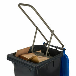 Relaxdays - Compacteur déchets, pour poubelle, écraseur ordure, non recyclable, 41x35x95cm,plastique, manuel, acier, brun
