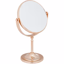 Ce miroir cosmétique rond sera votre partenaire idéalpour réussir votre maquillage ou votre rasage. Le miroir sur pied est pi ...