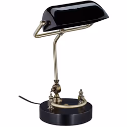 Cette lampe de banquier nous plonge dans l’ambiance nostalgique des années 20 lorsque ce genre de lampes était courant dans l ...