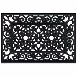 Cepaillasson rectangulaire avec ornements floraux fera naître un sourire survotre visage avant d’ouvrir la porte. Cetapis en  ...
