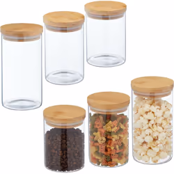 Avec ces pots en verre en lot de 6, vous conservez vos denrées alimentaires de façon peu encombrante et ordonnée. Qu’il s’agi ...