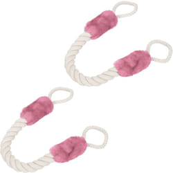 Relaxdays - Butoir de porte, lot de 2, arrêt, sécurité, 60cm, anti-pincement pour enfants & animaux, crème, rose