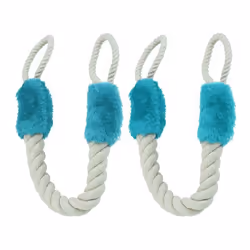 Relaxdays Butoir de porte lot de 2 arrêt sécurité 60cm anti-pincement pour enfants & animaux beige/bleu