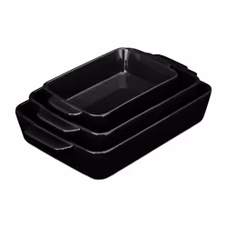 Avec cet élégant lot de 3 plats à lasagne, vous pourrez cuisiner facilement peu importe le nombre de convives ou la quantité  ...