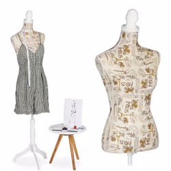 Vous aimez la couture, la mode et la déco ? Alors ce mannequin est exactement l’élément dont vous avez besoin. Ce buste de fe ...
