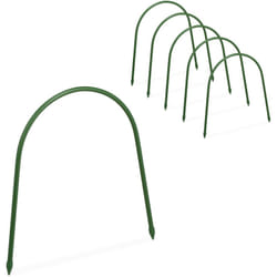 Relaxdays - Lot de 6 arches de serre-tunnel, protège vos plantes, h x l : 31 x 33 cm, résistant aux intempéries, vert