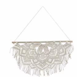 Embellissez votre intérieur avec ce macramé mural en coton couleur crème. La méthode traditionnelle de tissage orientale conf ...
