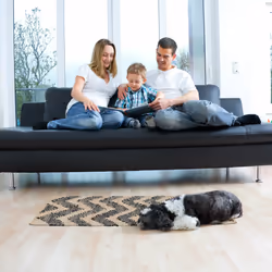 Tapis, motif zigzag 70 x 140 cm, coton et jute, antidérapant, tissé à la main, carpette, noir-beige - Relaxdays
