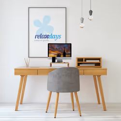 Relaxdays - Support de moniteur, bambou, rehausseur écran, 3 compartiments, porte-ordinateur, hlp : 10,5x41x28 cm, nature