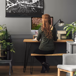 Relaxdays - Support de moniteur, bambou, rehausseur écran, 3 compartiments, porte-ordinateur, hlp : 10,5x41x28 cm, nature