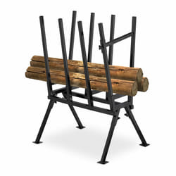 Chevalet de sciage, charge maximale 400 kg, acier robuste, hlp: 107 x 81 x 53 cm, pour couper le bois, noir - Relaxdays