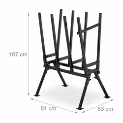 Chevalet de sciage, charge maximale 400 kg, acier robuste, hlp: 107 x 81 x 53 cm, pour couper le bois, noir - Relaxdays - Vue supplémentaire 4