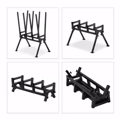 Chevalet de sciage, charge maximale 400 kg, acier robuste, hlp: 107 x 81 x 53 cm, pour couper le bois, noir - Relaxdays - Vue supplémentaire 7