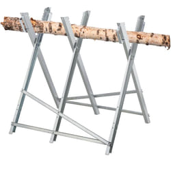 Relaxdays Chevalet de sciage, pliable, charge maximale 150 kg, acier, HLP: 80 x 80 x 82 cm, pour couper le bois, argenté