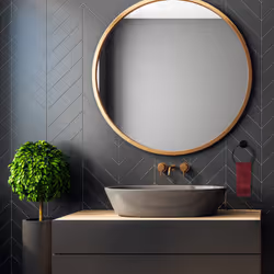 Anneau porte-serviettes, autoadhésif, acier inoxydable et aluminium, pour salle de bain, ø 16,5 cm, noir - Relaxdays